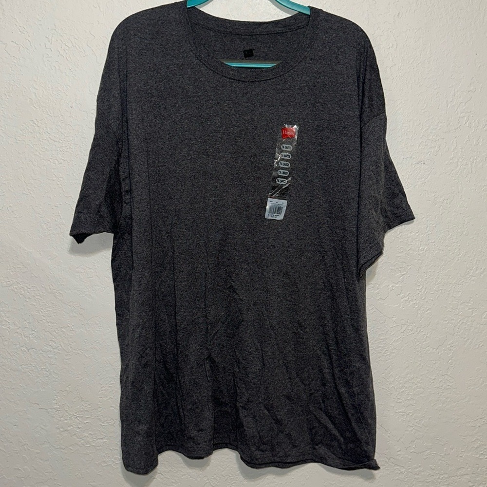 Hanes Mens ComfortSoft Heavyweight T-Shirt Charcoal Heather Grey 2XL 8900‎ New